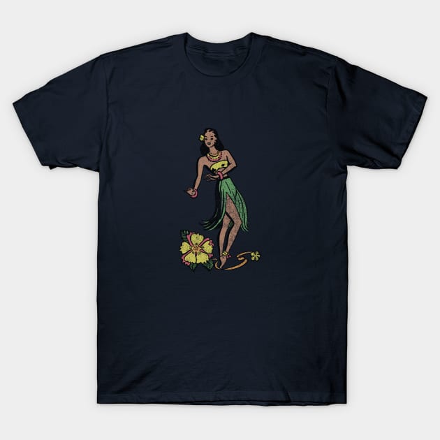 Hula Dancer (color - faded) T-Shirt by GloopTrekker